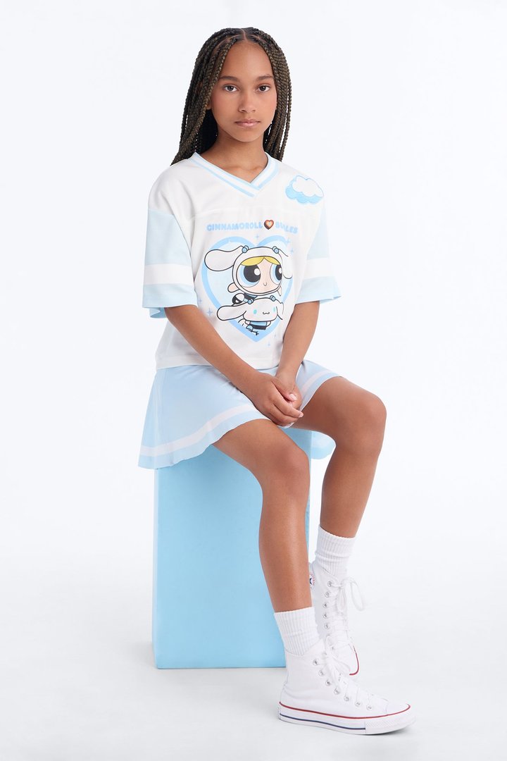 Mini Bubbles & Cinnamoroll Short Sleeve Tee - White/combo