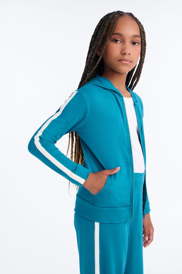 Mini Tennis Courts Wide Leg Pant Set - Teal