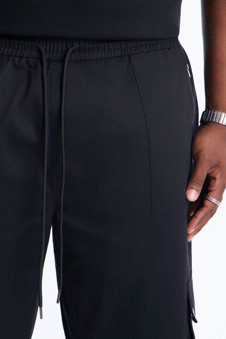 Roaming Twill Cargo Pants - Black
