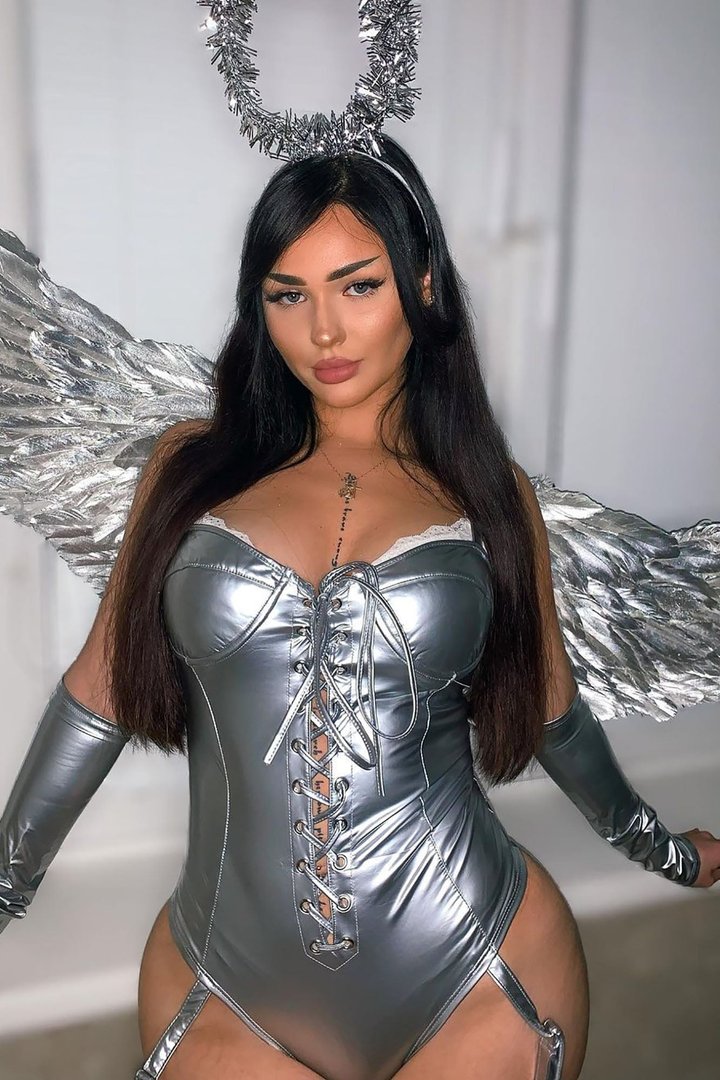 Angel Energy 4 Piece Costume Set - Silver