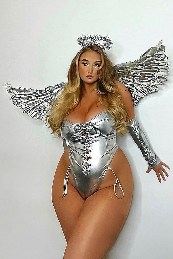 Angel Energy 4 Piece Costume Set - Silver