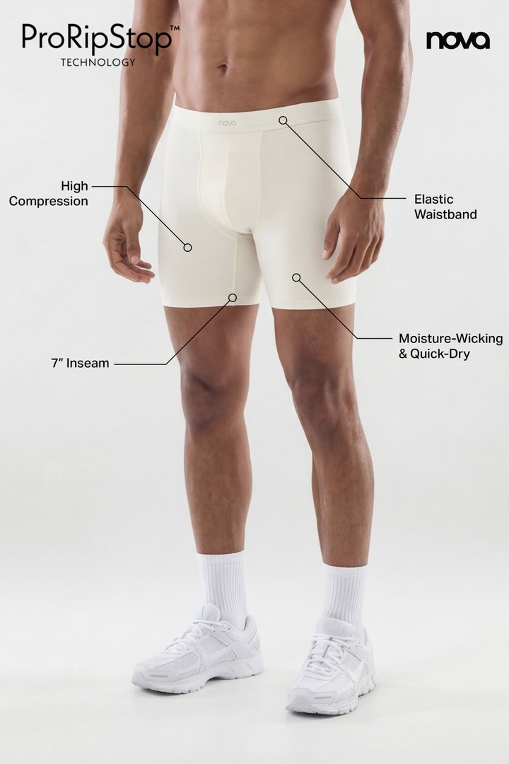 PowerFlex™ Compression 7″ Active Shorts - White