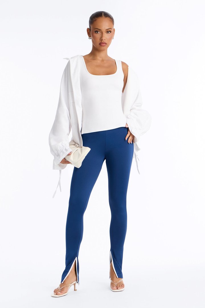Arabella Athletic Stripe High Rise Legging - Navy
