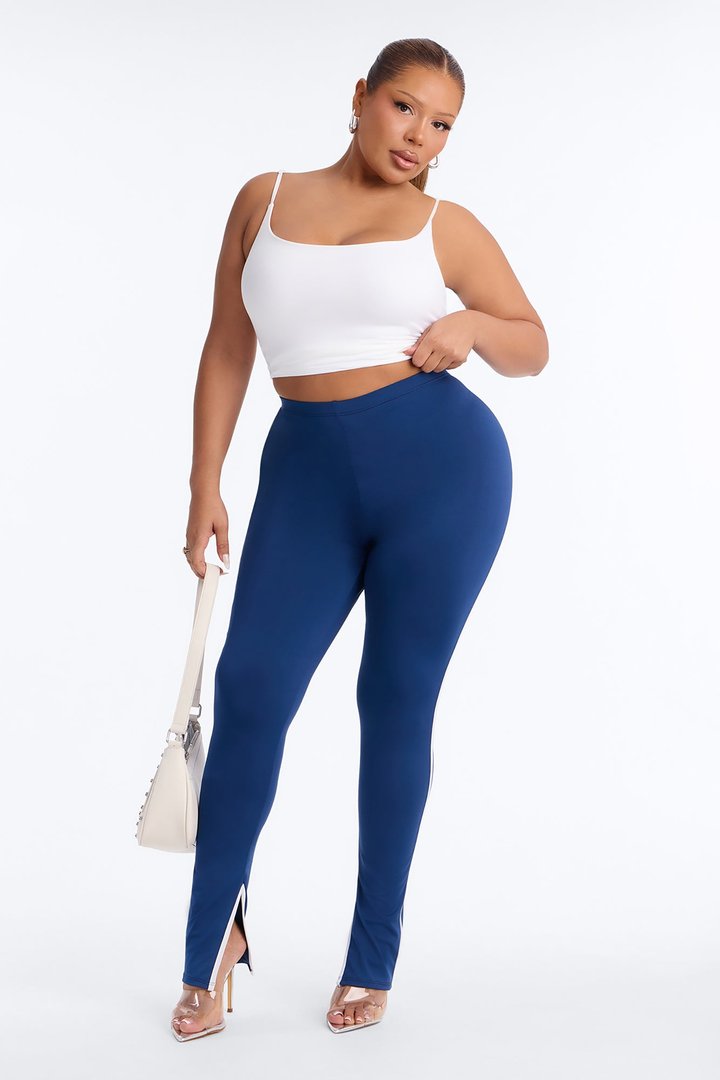 Arabella Athletic Stripe High Rise Legging - Navy