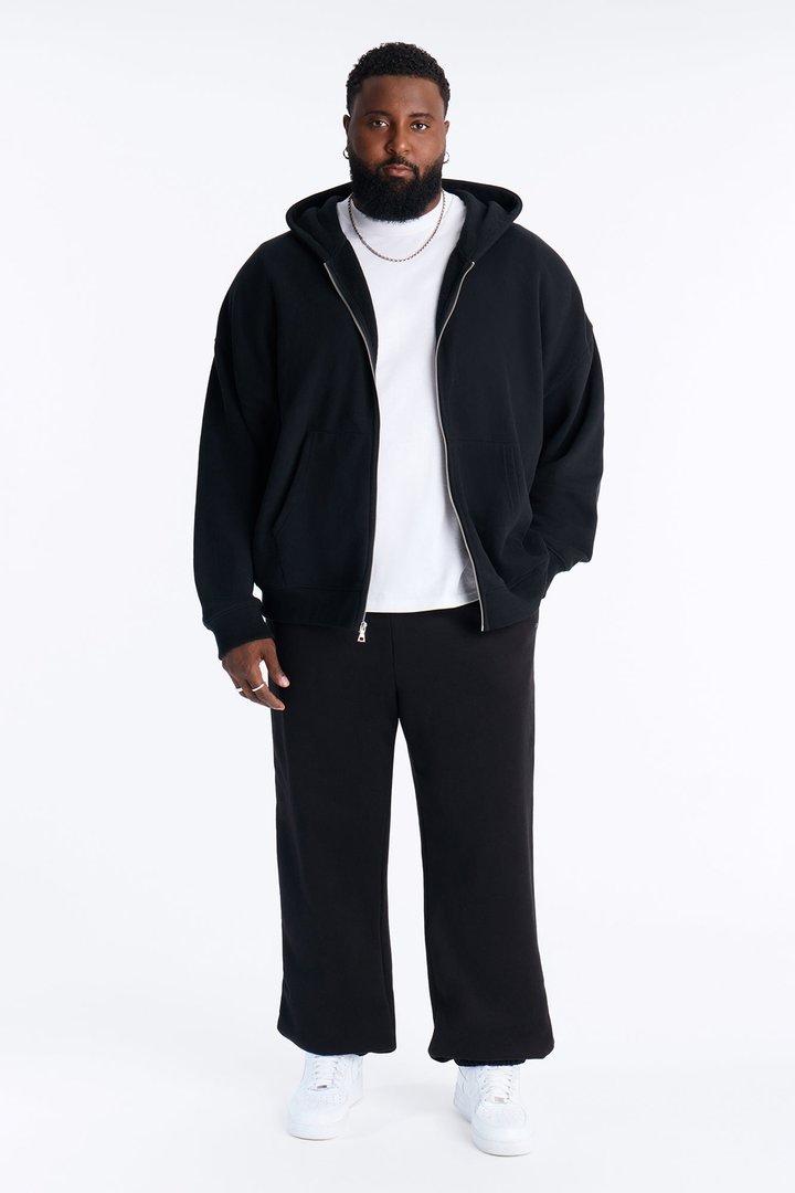Logan Jogger Fleece Sweatpant - Black