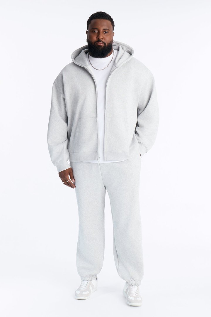 Logan Jogger Fleece Sweatpant - Heather Grey