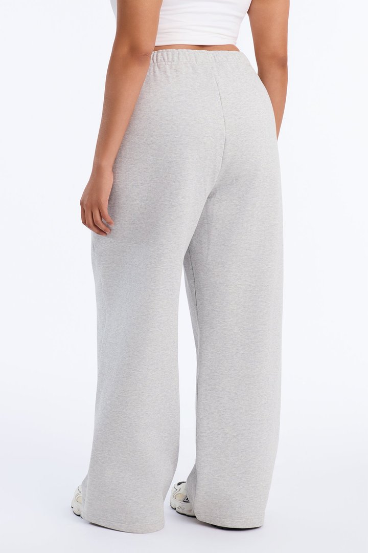 Libby Fleece Straight Leg Sweatpant - Heather Grey