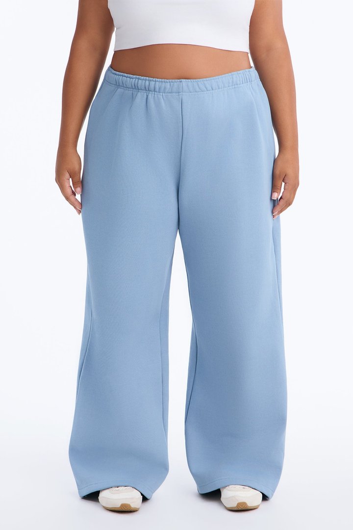 Libby Fleece Straight Leg Sweatpant - Slate Blue