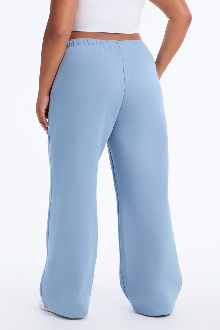 Libby Fleece Straight Leg Sweatpant - Slate Blue