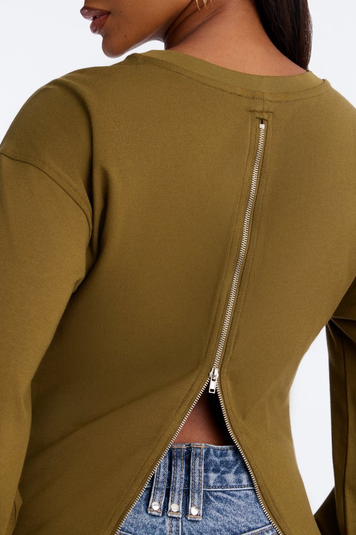 Jayden Fitted Shirt Long Sleeve T-Shirt - Olive