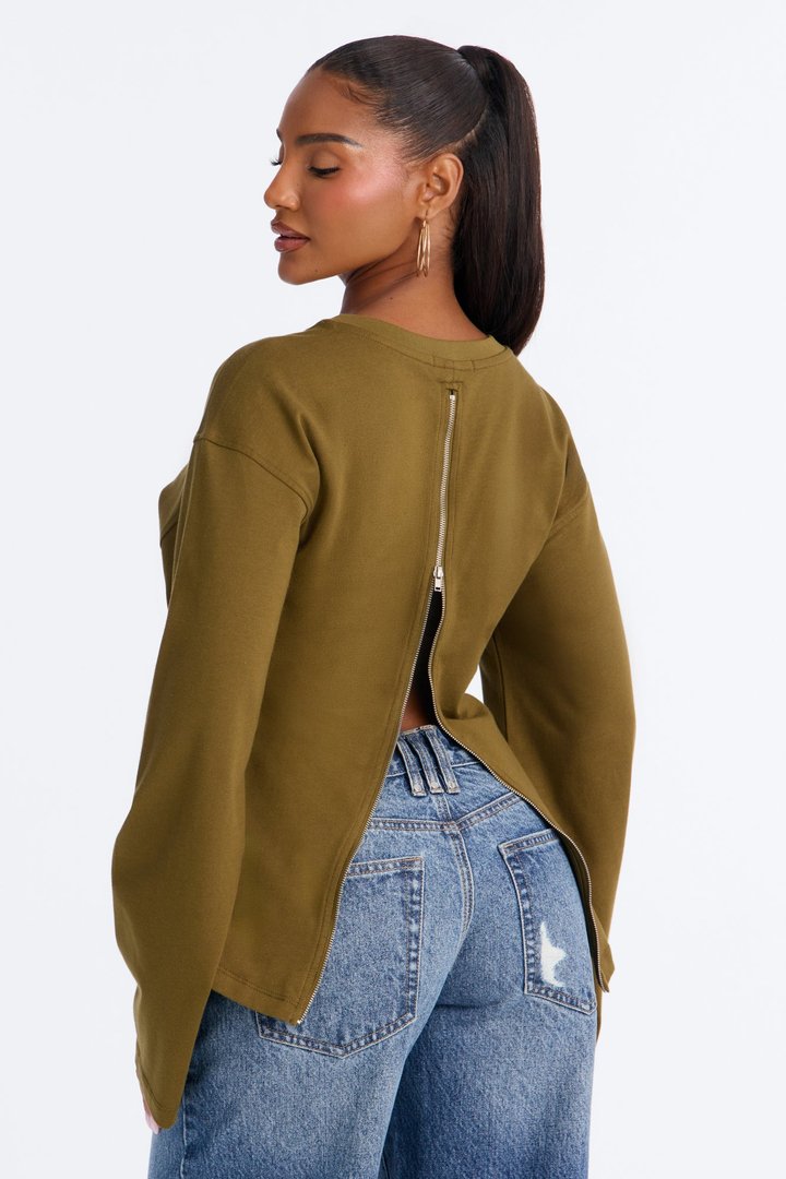 Jayden Fitted Shirt Long Sleeve T-Shirt - Olive
