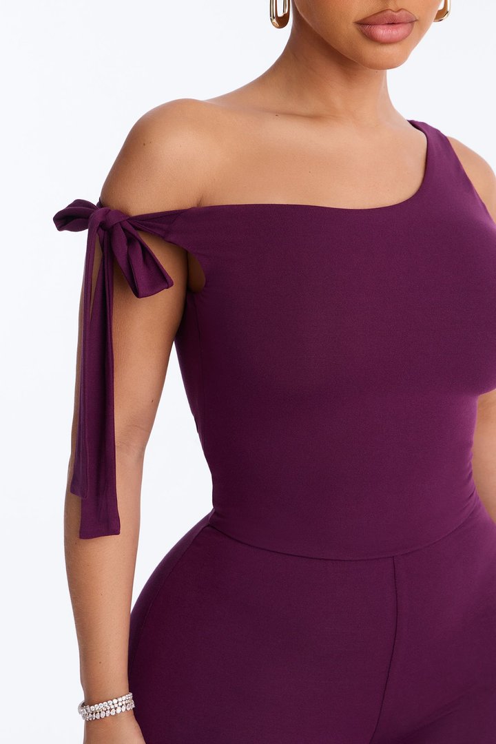 Sweet Like Candy Skinny Leg Jumpsuit - Plum