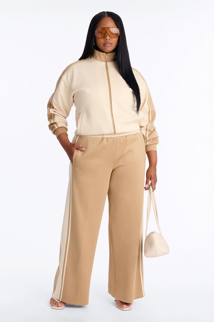Run The City Pant Set - Taupe/combo