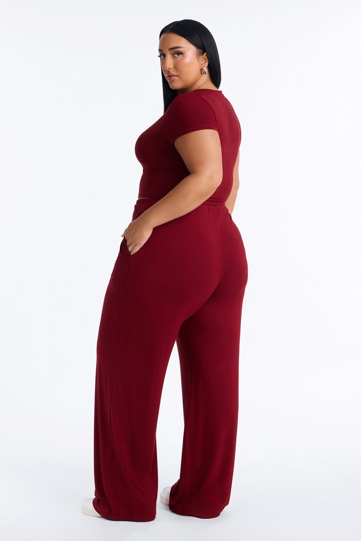 Grab And Go Pant Set - Burgundy