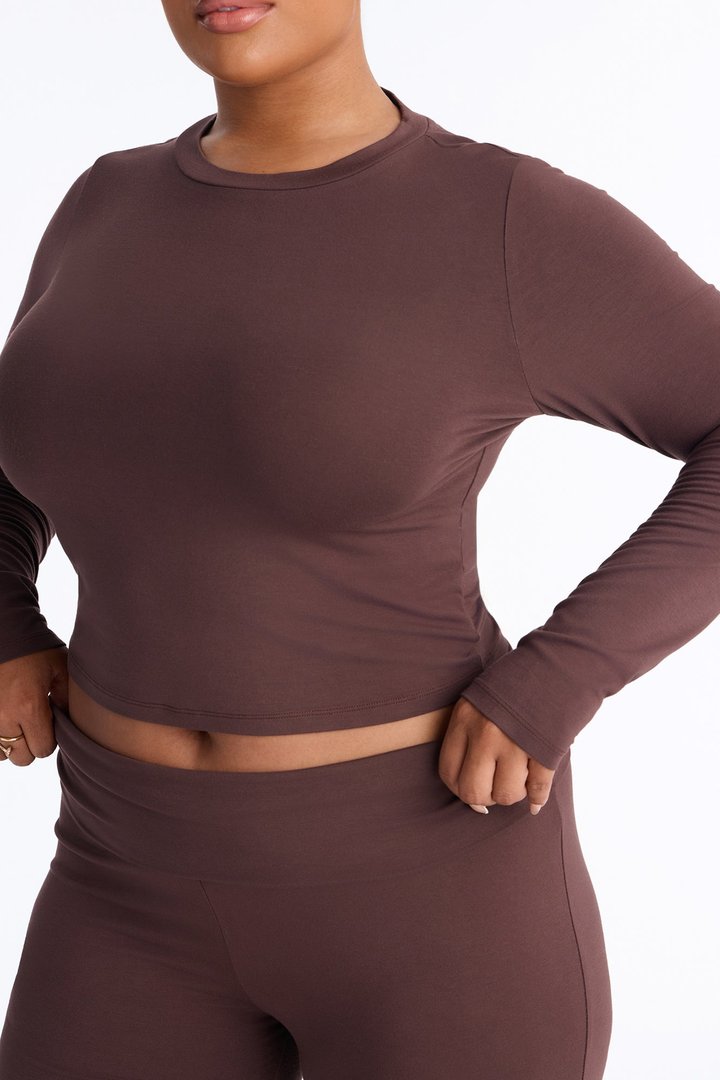 Lily Foldover Pant Set - Chocolate