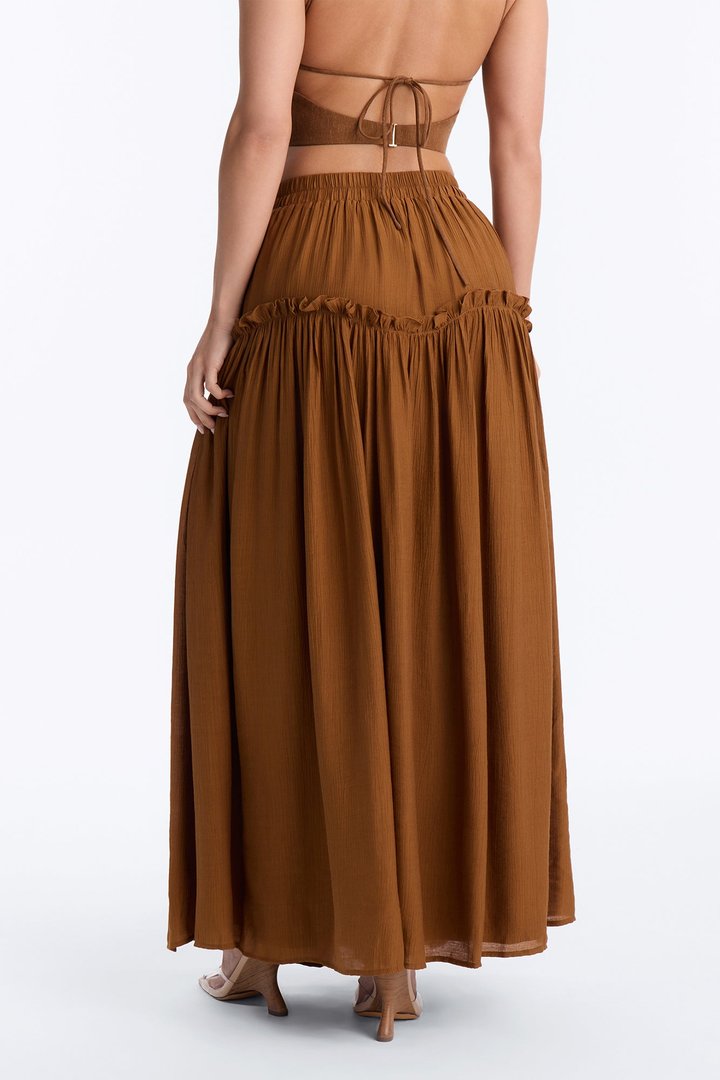 Lily Maxi Skirt - Brown