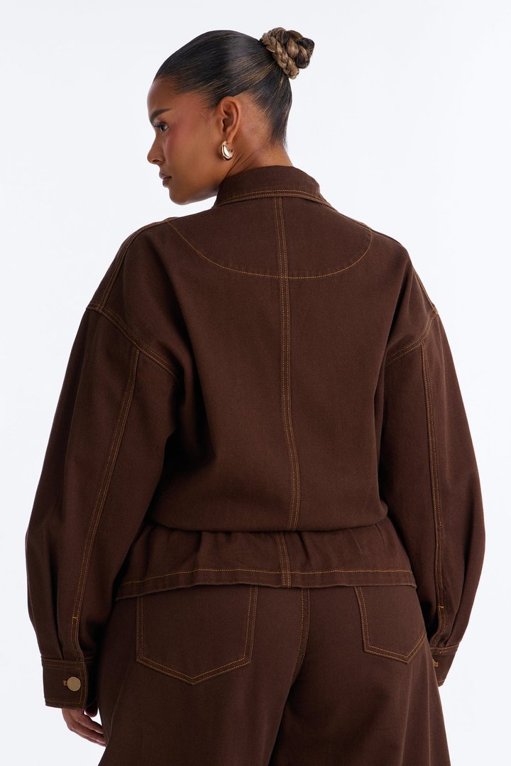 City Limits Belted Trench Jacket - Brown