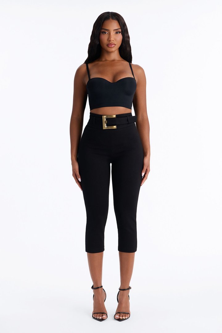 Kailany High Rise Capri Skinny Pant - Black