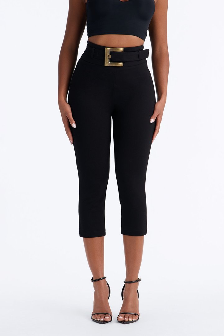 Kailany High Rise Capri Skinny Pant - Black
