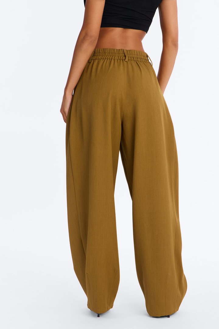 Always Easy Tie Waist Wide Leg Trouser - Olive