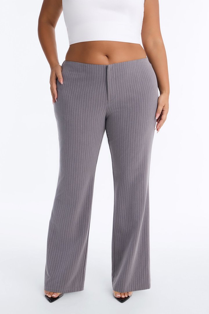 Leina Low Rise Straight Leg Trouser - Charcoal