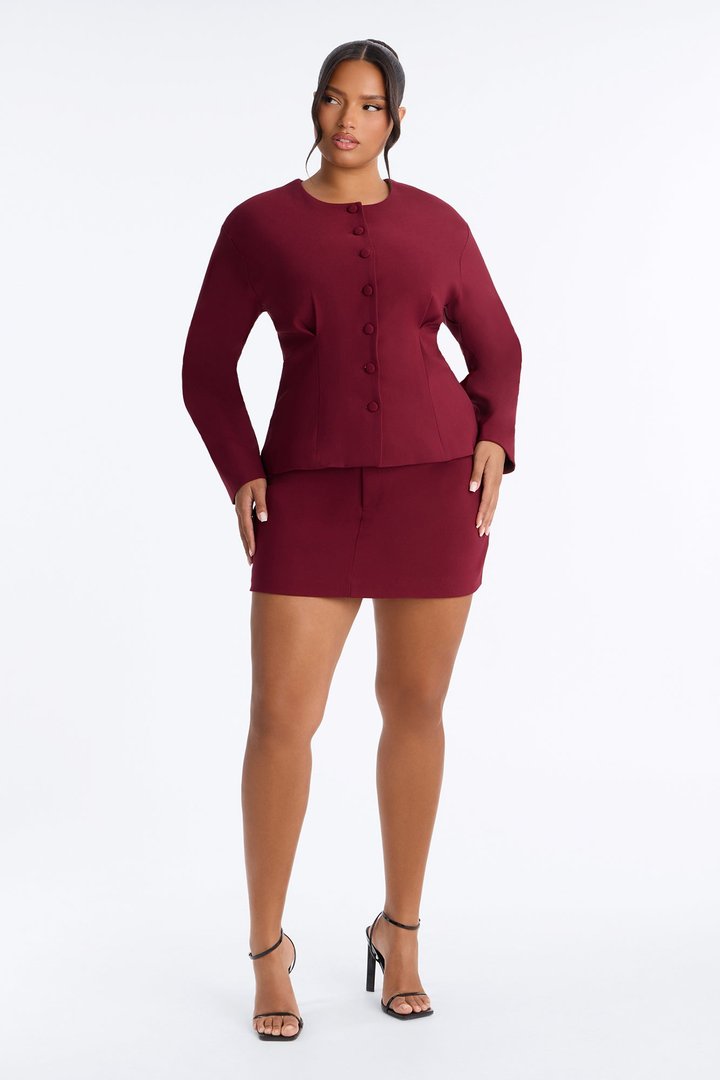 Happy Hour Mini Skirt - Wine