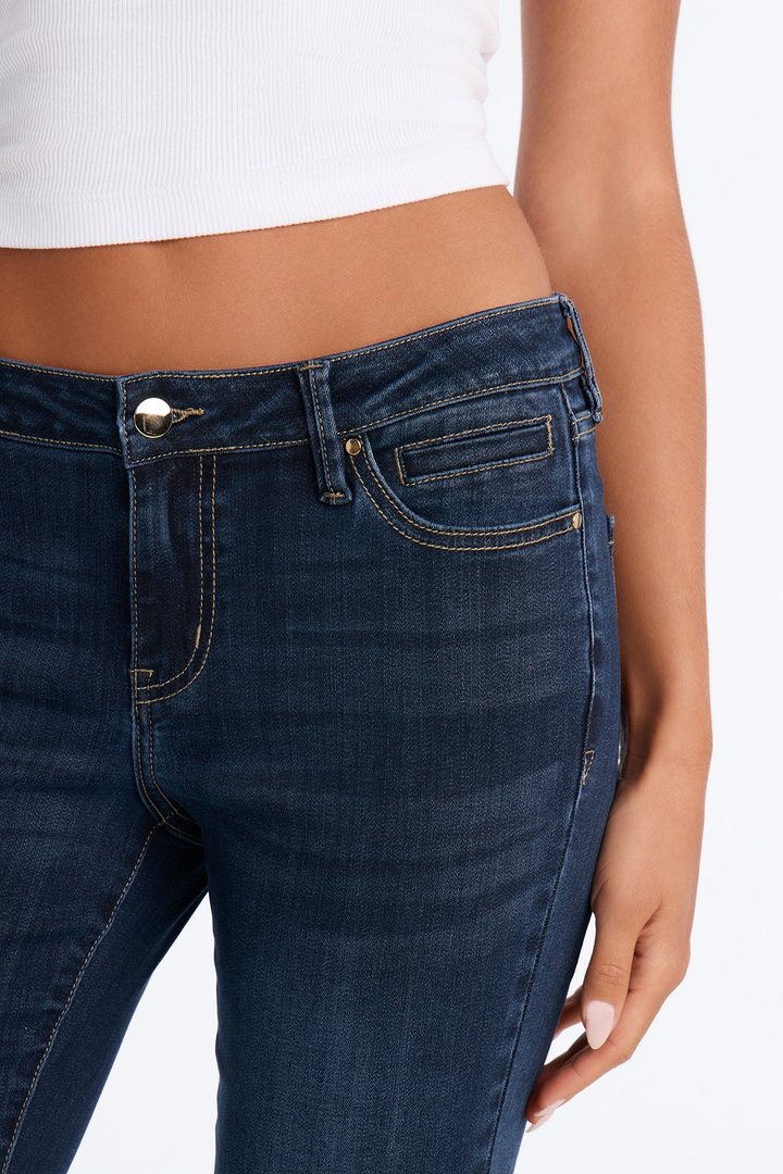 Premium Low Rise Bootcut Jeans - Dark Denim
