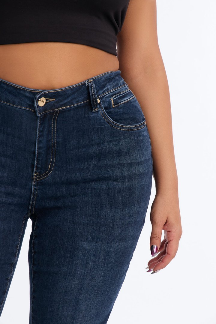 Premium Low Rise Bootcut Jeans - Dark Denim
