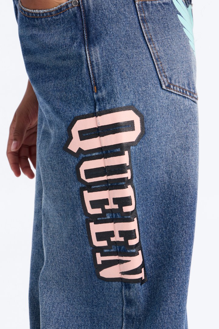 Mini A Girl's Girl Baggy Jeans - Dark Wash