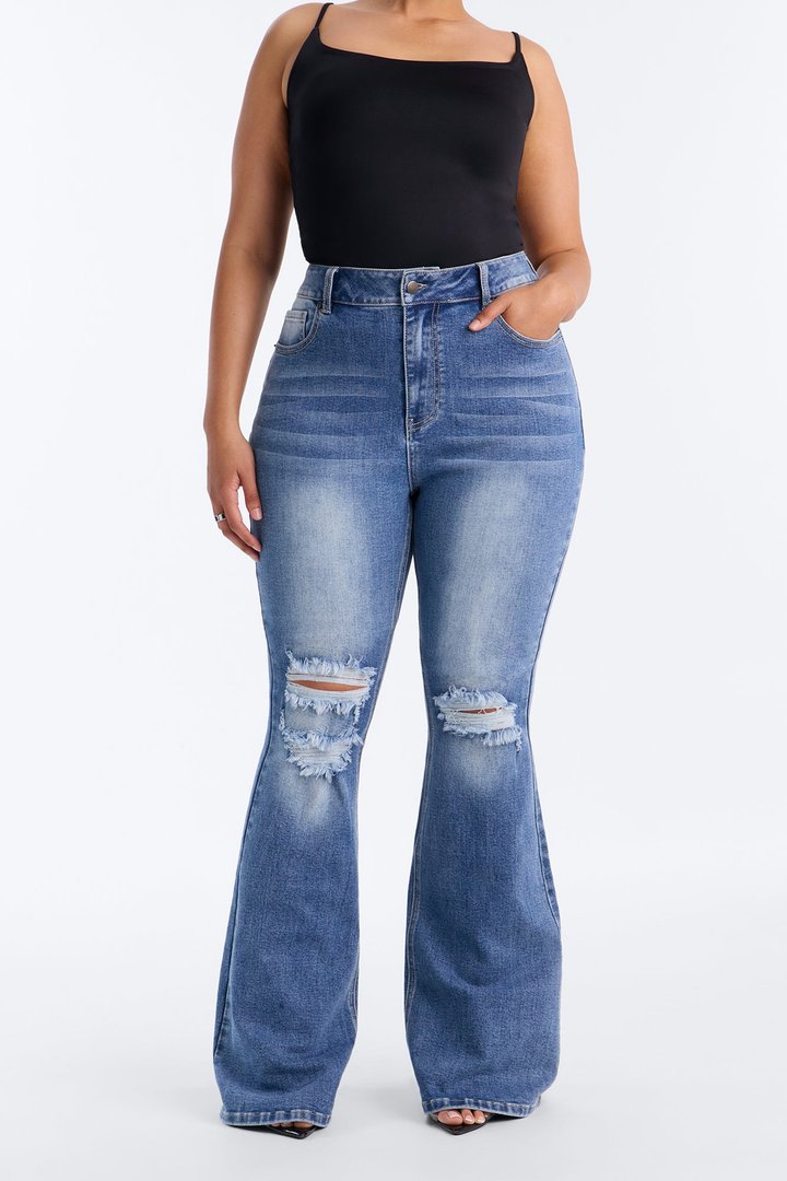 Tall From The Canyon High Rise Flare Jeans - Medium Wash