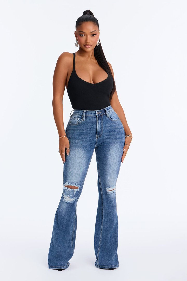 Tall From The Canyon High Rise Flare Jeans - Medium Wash