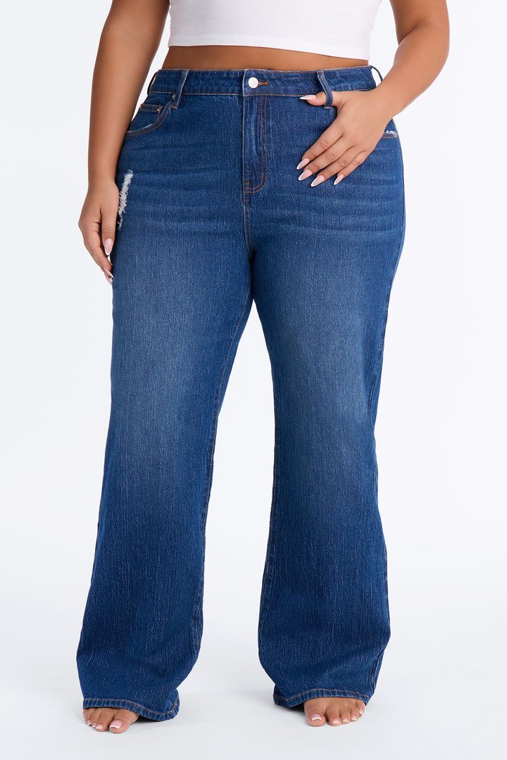 Next Chapter High Rise Stretch Straight Leg Jeans - Dark Wash