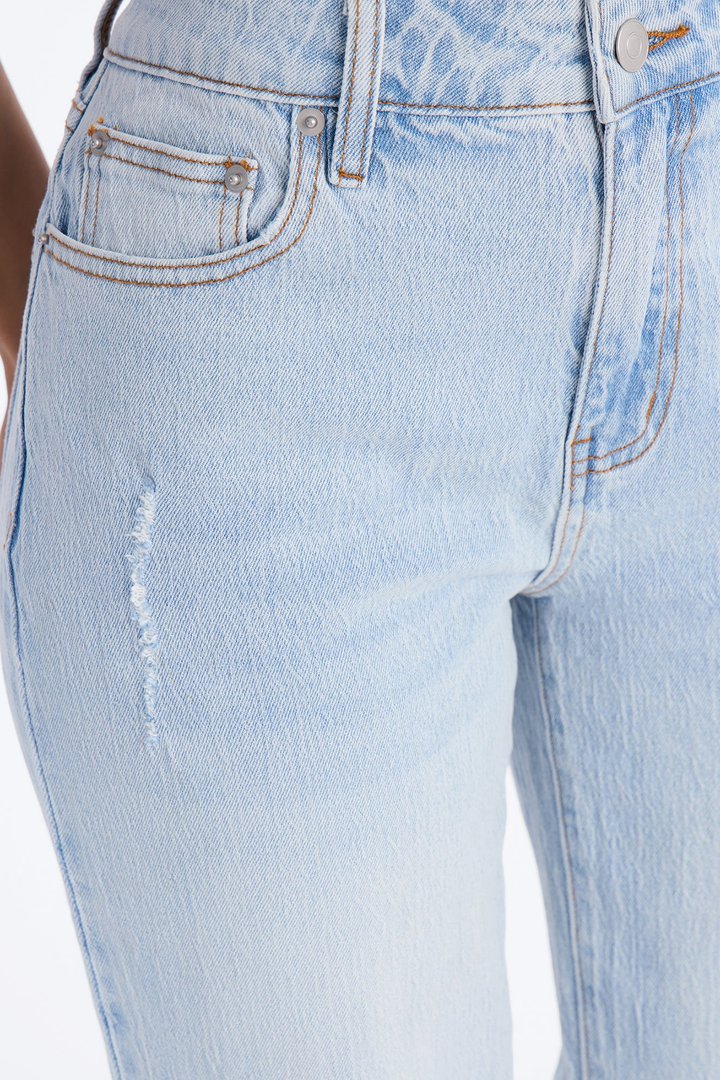 Next Chapter High Rise Stretch Straight Leg Jeans - Light Wash