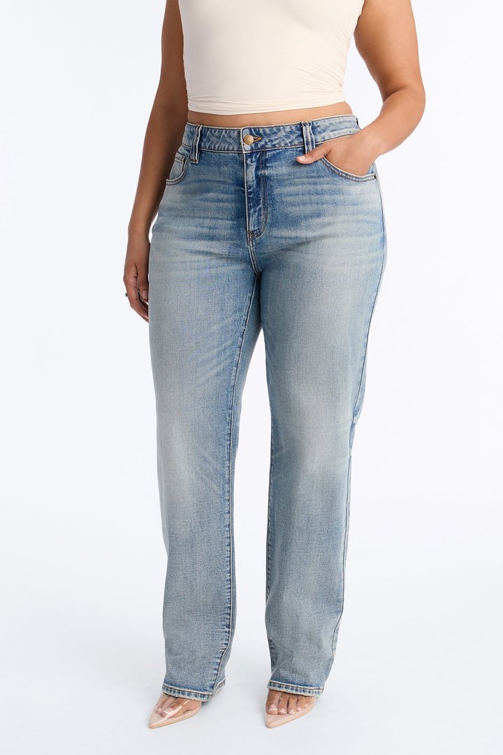 Atlanta Low Stretch Classic Straight Leg Jeans - Vintage Wash