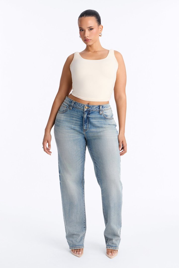 Atlanta Low Stretch Classic Straight Leg Jeans - Vintage Wash
