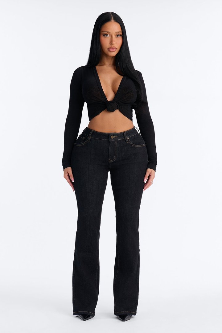 Harlow Heritage Mid Waist Bootcut Jeans - Dark Denim