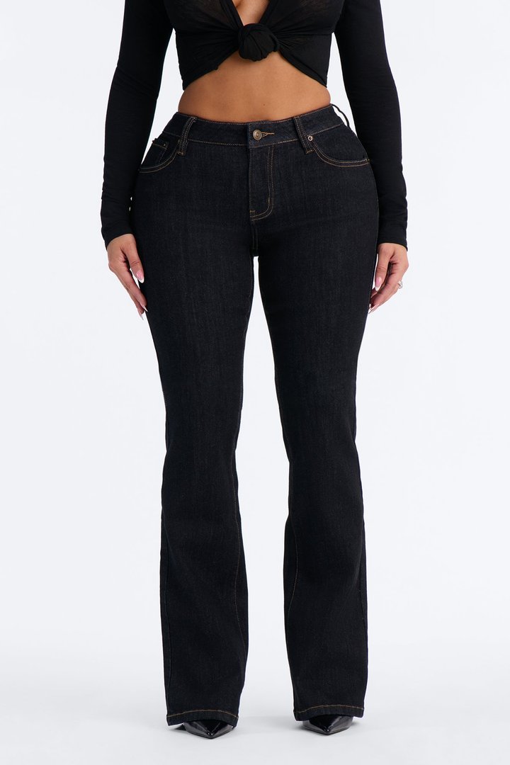 Harlow Heritage Mid Waist Bootcut Jeans - Dark Denim