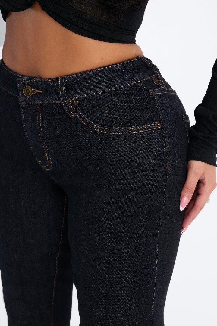 Harlow Heritage Mid Waist Bootcut Jeans - Dark Denim