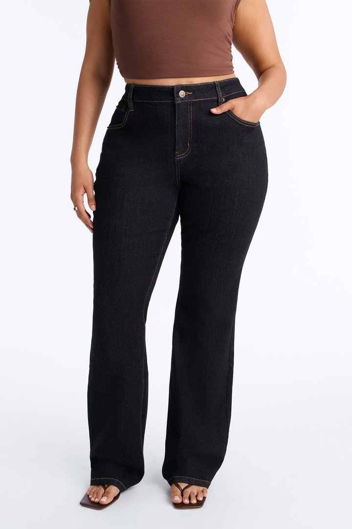 Harlow Heritage Mid Waist Bootcut Jeans - Dark Denim