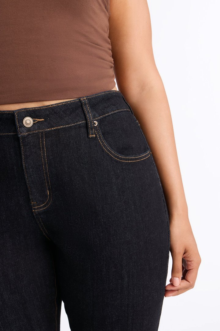 Harlow Heritage Mid Waist Bootcut Jeans - Dark Denim