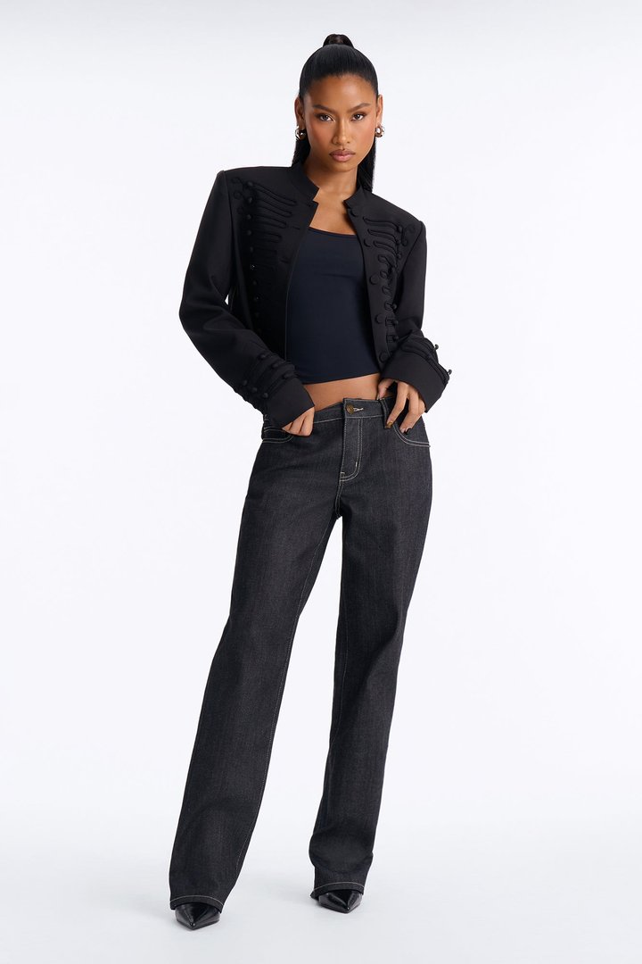 On The Runway Classic Straight Leg Jeans - Dark Denim