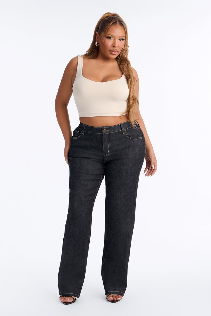 On The Runway Classic Straight Leg Jeans - Dark Denim