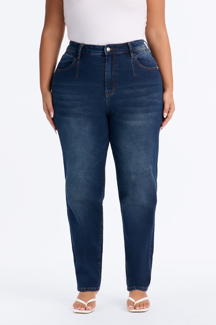 Kimmie Curvy High Rise Mom Jeans - Dark Wash