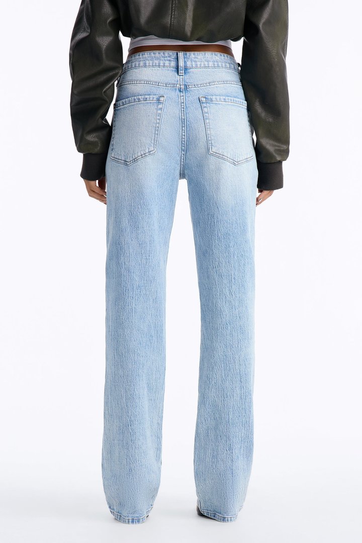 Kennedy Classic High Rise Low Stretch Straight Leg Jeans - Light Wash