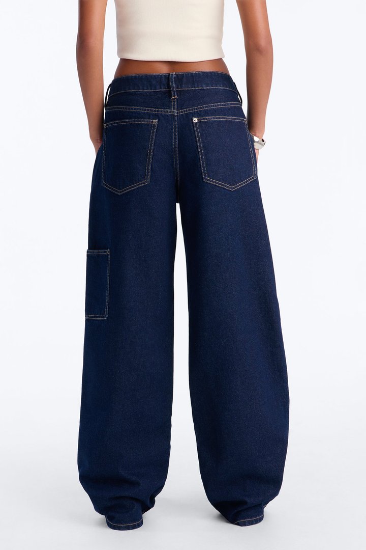 Berlin Non Stretch Wide Leg Jeans - Dark Denim