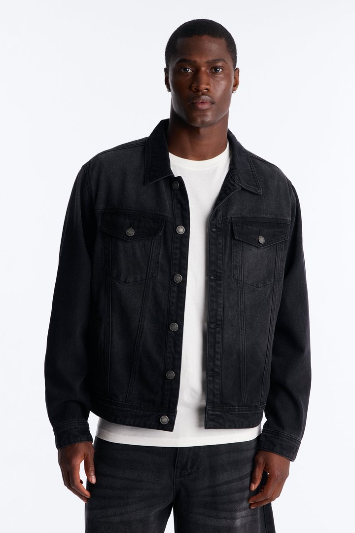 Essential Denim Trucker Jacket - Black Wash