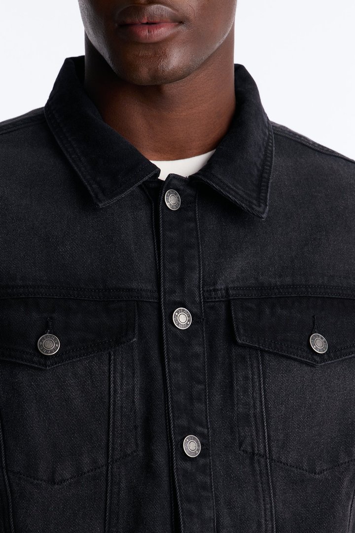 Essential Denim Trucker Jacket - Black Wash