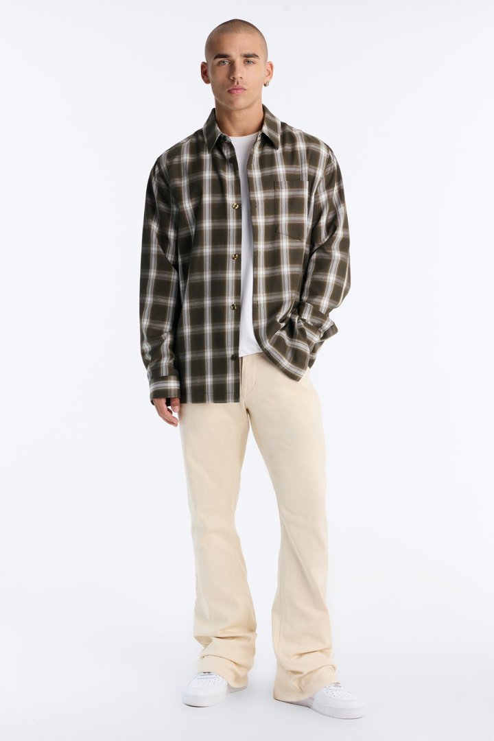 Essential Stacked Skinny Flare Stretch Jean - Cream