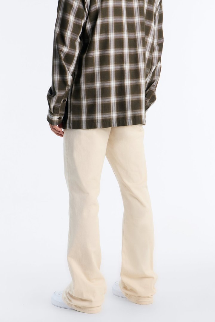 Essential Stacked Skinny Flare Stretch Jean - Cream