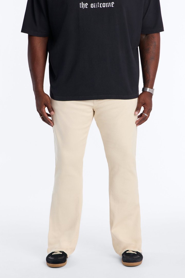 Essential Stacked Skinny Flare Stretch Jean - Cream